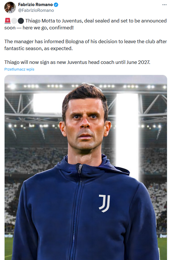 HERE WE GO! Oto nowy trener Juventusu!